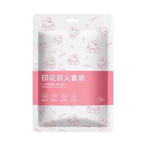 Disposable bed sheet quilting pillow sleeve four -piece thick hotel travel double travel bed supplies on dirty bath towels