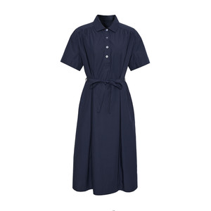 
indicia marks the same style in the mall as summer and autumn simple and elegant short-sleeved dress commuter long skirt F2C4LQ414N