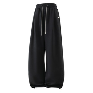 Mattyou gray straight pants men's 2026 summer trendy brand loose drape cool casual thin pants sports pants