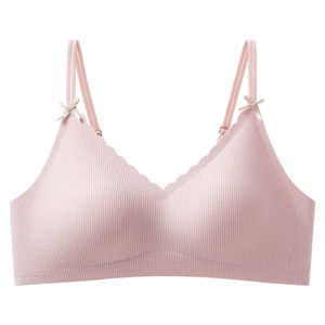 
Urban beauty girl student junior high school student underwear simple and cute seamless triangle cup invisible vest bra