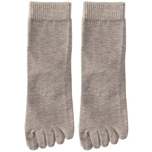 五指袜子女士羊毛秋冬季羊绒保暖中筒袜冬天防臭厚款棉袜分趾长袜