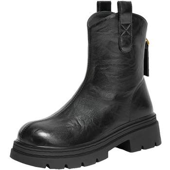 Belle retro plus velvet elastic boots for women 25 winter new thick-soled thick heels slimming boots short boots E5E1DD pre-