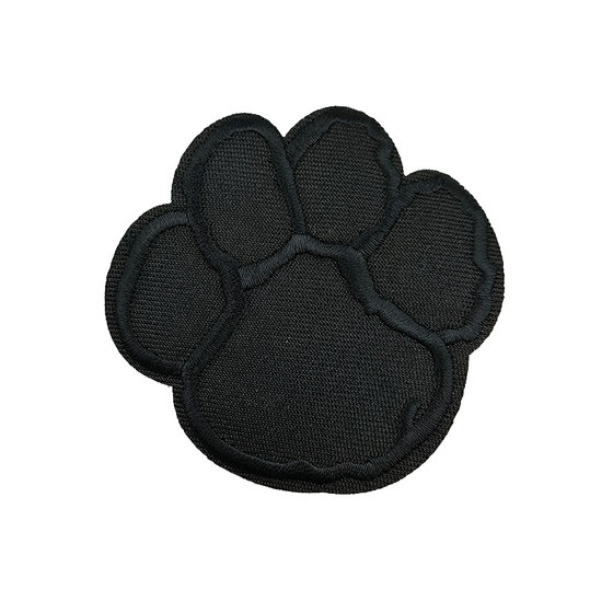 
Black small hand embroidered cloth patch dog paw pattern patch clothes down jacket pants repair ripped patch hand sewing