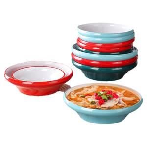 
Malatang bowl big bowl commercial boiled meat slices bowl melamine tableware snail noodles bowl Maoxuewang pickled fish soup bowl