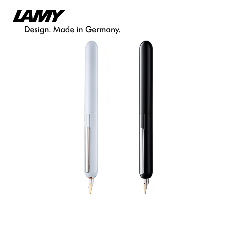 LAMY 凌美 钢笔 焦点3亮白色旋转出笔 德国凌美Dialog系列14K金尖商务