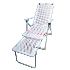 Locked chair folding lunch, lunch, sleeping plastic beach chair, home balcony adult portable sofa lazy casual leisure chair