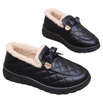 Old Beijing cloth shoes casual cotton shoes flat sole warm sleeve
