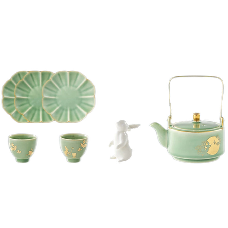【新品】中国国家博物館　寄付返礼品　海晏河清　中国茶器セット 中国国家博物馆海晏河清灯笼茶具礼盒套装茶壶茶罐功夫生日礼物