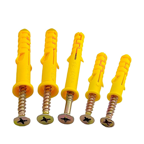 
Small yellow fish plastic expansion tube expansion screw lengthened plastic expansion nail inner expansion nylon glue plug self-attack plug