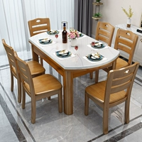 Мраморный сплошной дерево обеденный стол и стул Комбинированность Современная минималистская домашняя склад