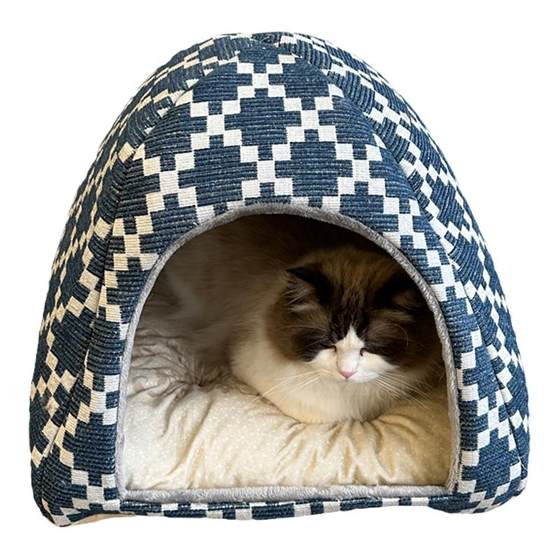 
Winter yurt cat nest for all seasons, enclosed cat house, villa shelter, thickened warm and safe nest