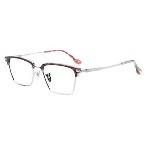 
Muchuan 150mm large face half-frame glasses men's myopia can be matched with color change and anti-blue light eye protection lens frame