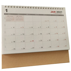 Desk Calendar 2023-2024 With Weekly Plaid Note Calendar Annual Calendar Desktop Placement Simple Calendar Starting From Monday