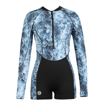 
Yimeishan one-piece flat angular sports swimsuit for women adult high-end 2025 new swimming pool special conservative long sleeves