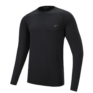 
Pull-back quick-drying long-sleeved men's sports T-shirt autumn and winter velvet bottoming running fitness sun protection mountaineering training top