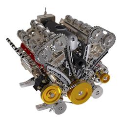 Saturn Car Mini Eight-cylinder Engine Metal Mechanical Art Assembly Ornament