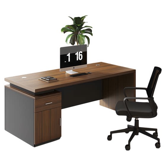 
Staff desk boss desk simple modern supervisor manager computer drawer table employee office desk and chair combination
