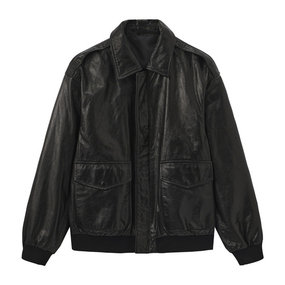 
B1BDF4F05 Bird Home Men's Fall and Winter New Oil Wax Leather Antique Old Leather Clothes Jacket