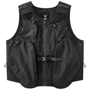 VIP trendy brand destruction functional workwear vest men's outdoor multi-function pocket horse clip jacket cycling sports vest