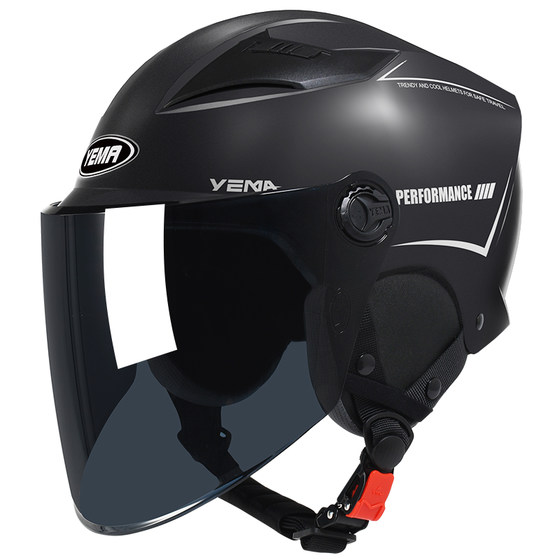 
Mustang 3C certified helmet for men's electric car for women four seasons lightweight safety helmet motorcycle summer sun protection semi-helmet