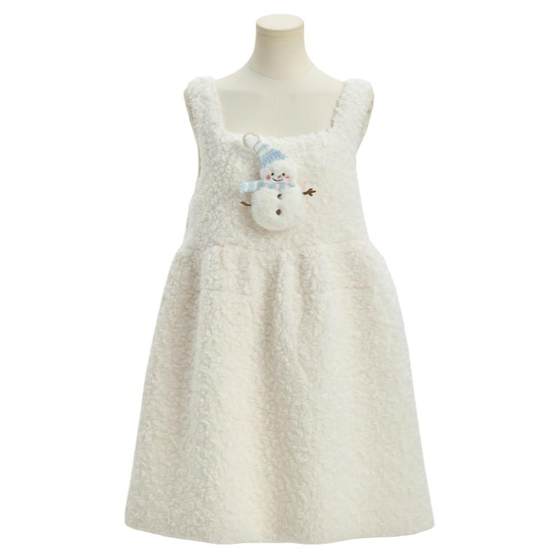 The original snowman lamb velvet strap skirt A-line spring and autumn dress set 2025 new women's clothing
