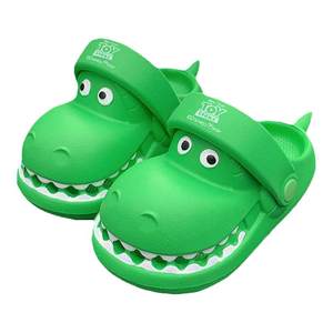 Slim strips, fun children's bag-toe slippers, summer odorproof Disney hugs dragon boys and girls parent-child beach shoes
