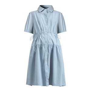 US Fisher Pregnant Women's Summer New Dress Cotton Black Mampoth Fashion Pregnant Women Skirt Children's Western Summer
