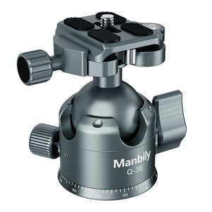 [Horizontal and vertical shot] Manbilly Q-36 spherical glans SLR camera low center of gravity tripod damping glans panoramic professional photography portable aluminum alloy Aka clamp seat universal rotary glans