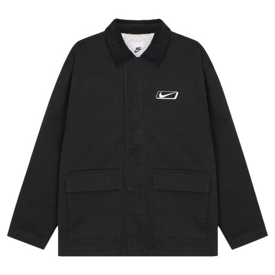 
Nike Men's Workwear Cotton Jacket Casual Pants Padded Windproof Warm Lapel Jacket HQ2953-010