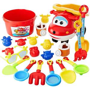 
Super Flying Man Children's Beach Toy Set Playing with Sand Tools Outdoor Sand Digging Shovel Hourglass Toy Christmas Gift
