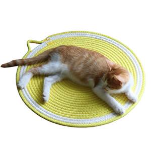 Net red woven cat's paw pad cotton rope cat lying cushion pets sleeping cotton pad wear -resistant grinding grinding claw artifact does not drop the residue