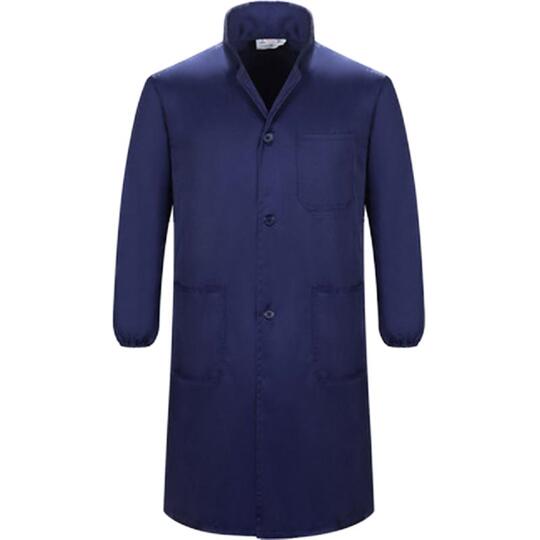 Lanfeng Wings 100% Cotton Blue Work Coat - Dustproof Lab Coat for ...