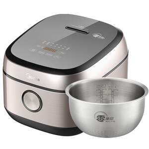 Midea uncoated rice cooker 4L household 0-coated IH rice cooker 316 stainless steel inner liner authentic official flagship