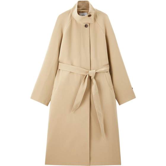 
PEACEBIRD commuting multi-wear windbreaker jacket for women 25 years new lyocell khaki silhouette stand collar windbreaker m*