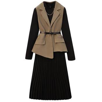 Fashionable suit slim vest skirt base shirt
