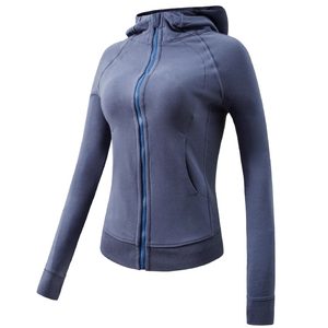 
Autumn and winter plus velvet thickened yoga jacket slim and fashionable new fitness suit warm casual jacket running yoga jacket