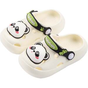 Balabala children's slippers girls summer hole shoes 2025 new non-slip soft bottom cartoon boy beach shoes
