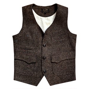American retro color point 580g heavy rough flower hunting vest wool wool wool woolen woolen woolen