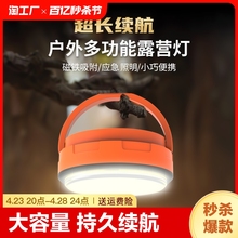 Portable and multifunctional outdoor camping emergency portable light