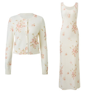 
MAXRIENY daughter miu style outfit suit wool cardigan coat vest dress two-piece set 25 autumn style