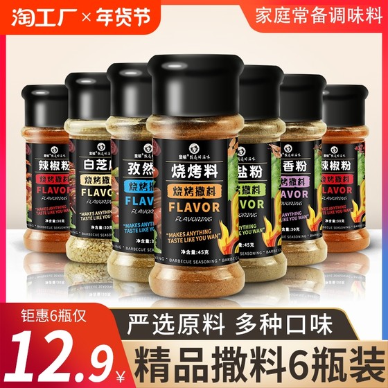 烧烤调味料撒料五香孜然粉辣椒粉烤肉炸串白芝麻蘸料家用组合全套