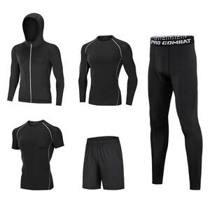 
Sports suit men's spring and autumn gym clothes quick-drying clothes high elastic tight running equipment training clothes spring