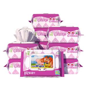 Bi Baby Wet Scarf Paper 80 Pets 10 Bags Newborn Babies Hand -Dedicated Family Affordable Installation Special offer