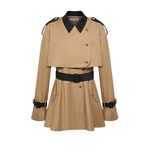 
Maison Wester winter fashion wave style retro brown windbreaker jacket jacket can be worn by lust