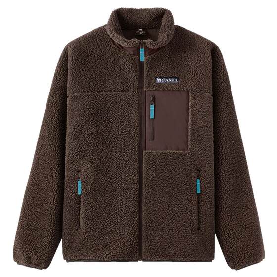 
Camel Men's Polar Fleece Jacket Men's and Women's Autumn and Winter Plush Jacket 2025 Fashion Casual Warm Fleece Jacket