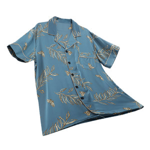 Men's pajamas summer men's ice silk short-sleeved suit summer home wear spring and autumn thin silk 2026 new style