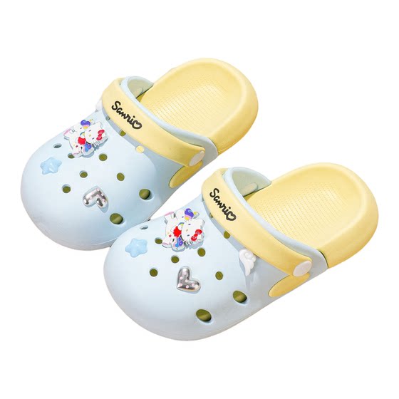 
HelloKitty children's shoes girls' hole shoes summer new soft-soled non-slip casual outer wear EVA children's slippers