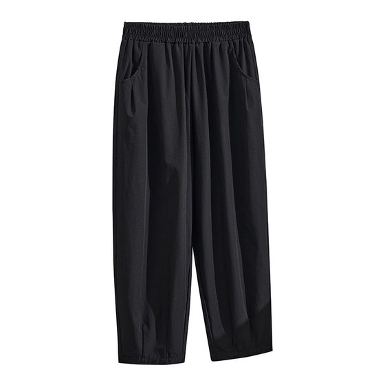 
300*0.5kg large size pants for women 200*0.5kg fat mm summer thin loose casual slim eighty-nine-point radish harem pants