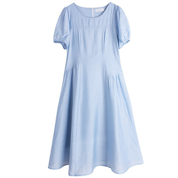 
Temperament splicing fashionable age-reducing slimming solid color dress