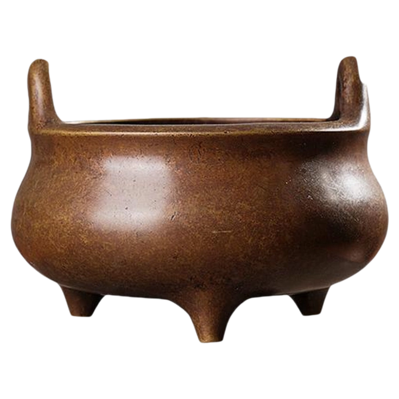 中国　大明宣徳年製　古銅宣徳銅　蓋爐　香炉　一對　仕覆付　C　R4261 Yahoo!オークション -「大明宣徳 香炉」の落札相場・落札価格